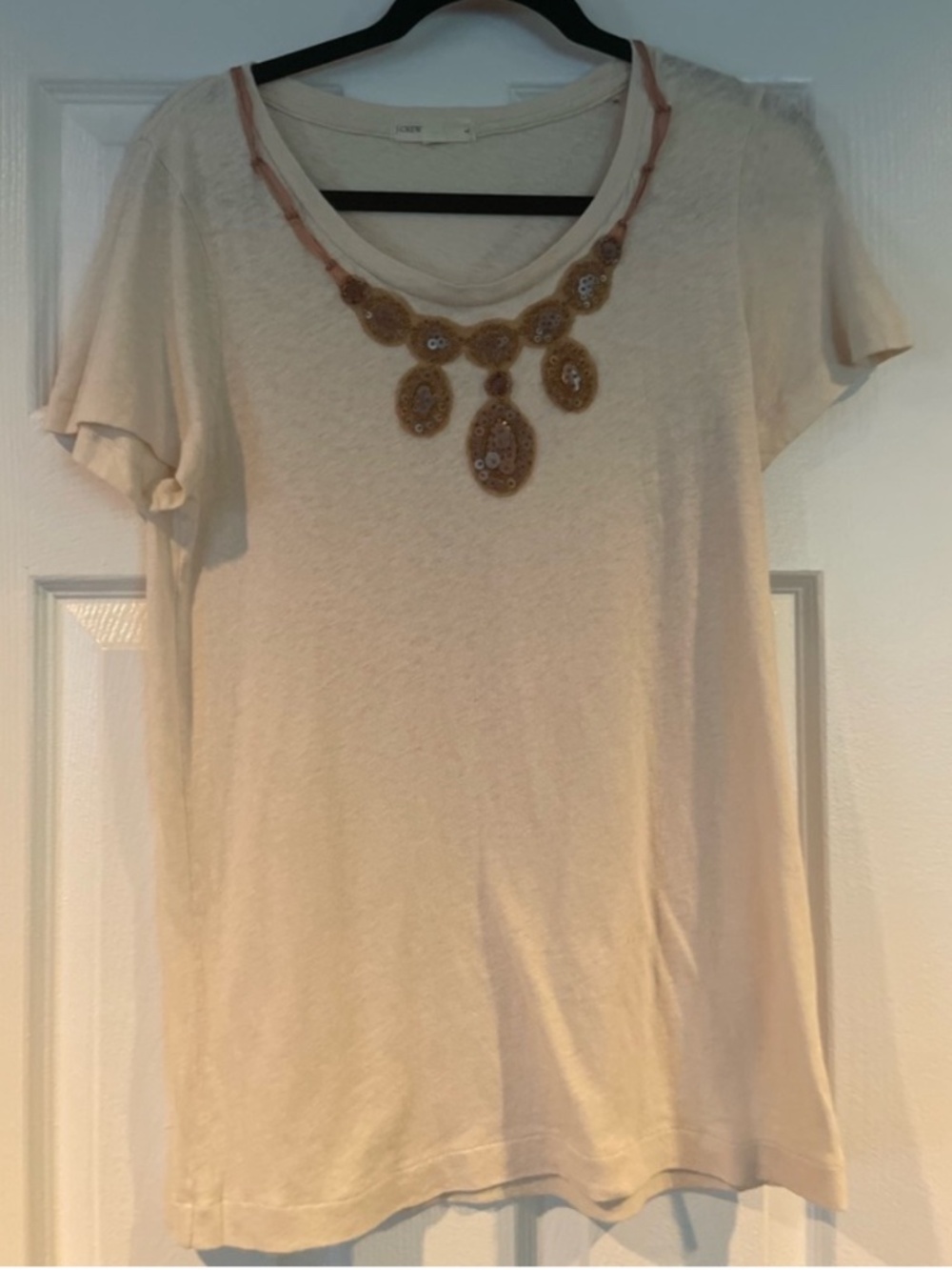 J.Crew Embellished Sequin T-Shirt L